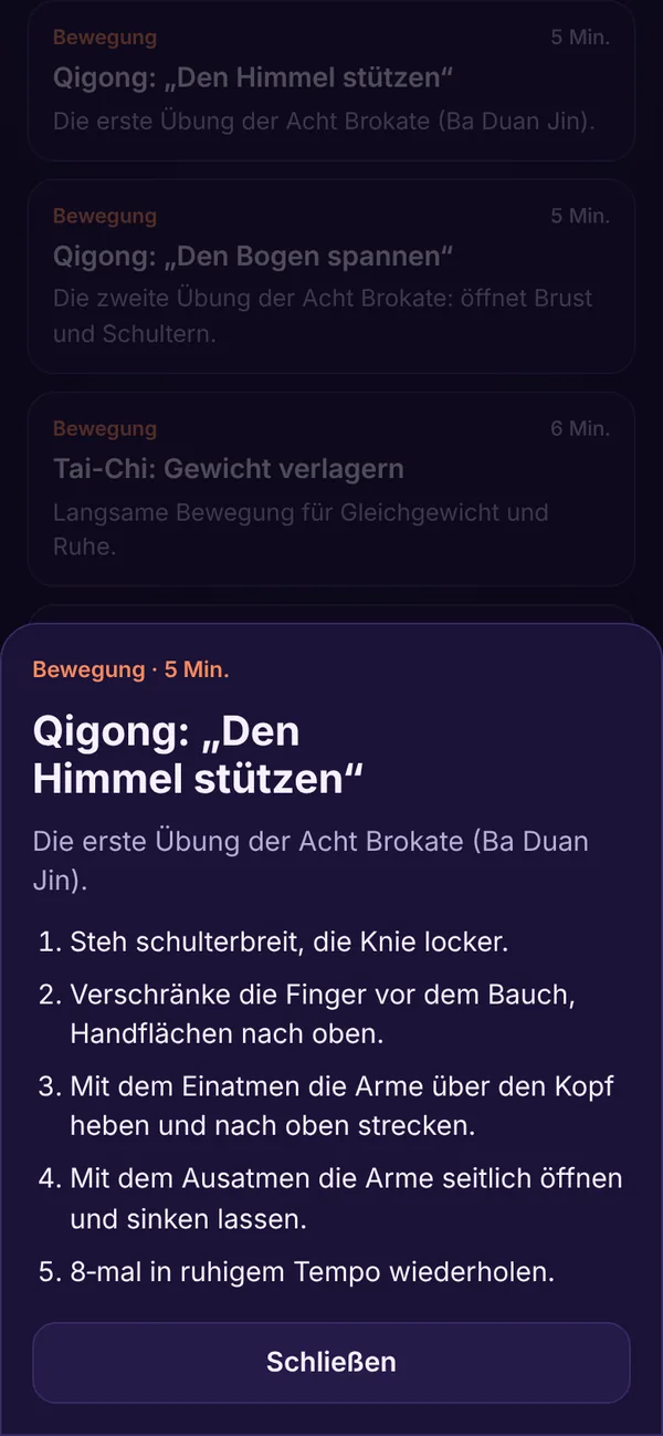 Übung mit Schritt-für-Schritt-Anleitung